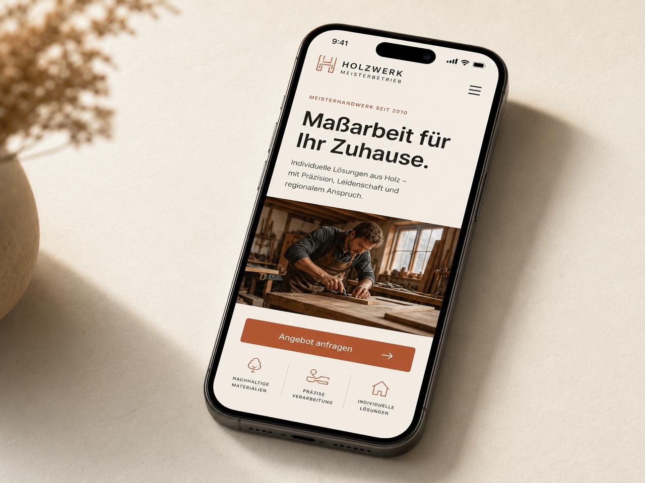 Projektvorschau: Mobile-first Landingpage